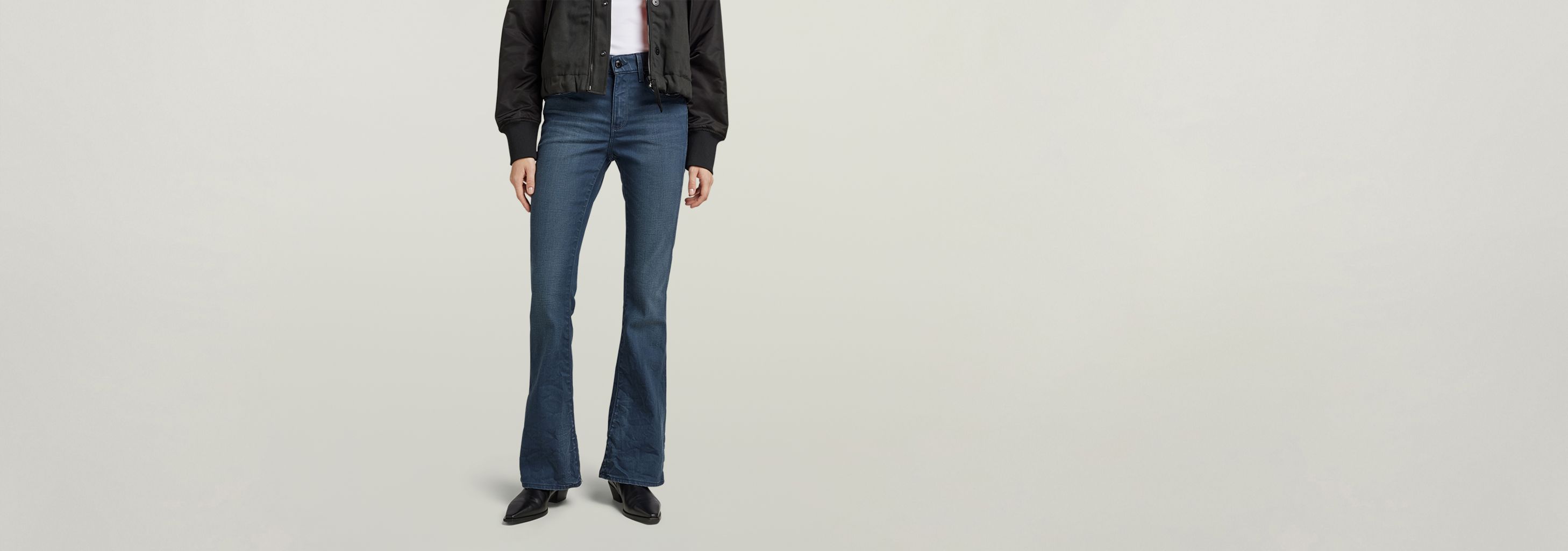 3301 Flare Jeans | Dark blue | G-STAR® CZ
