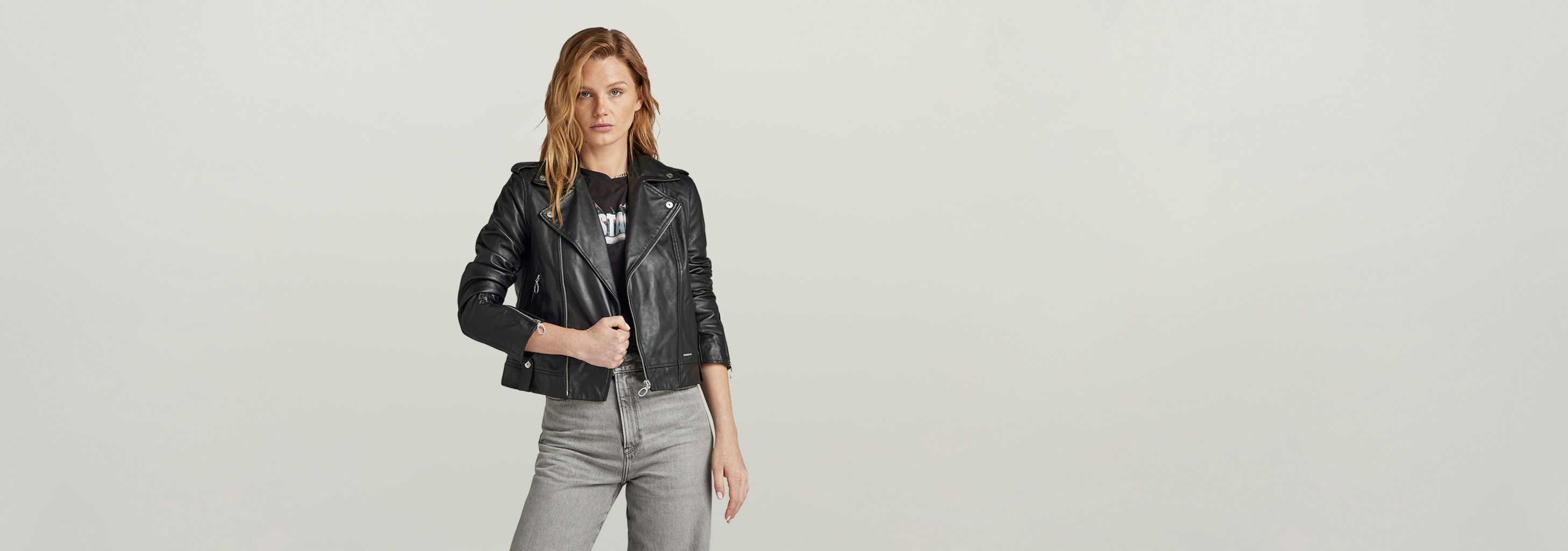 Leather Biker Jacket | Black | G-STAR® US