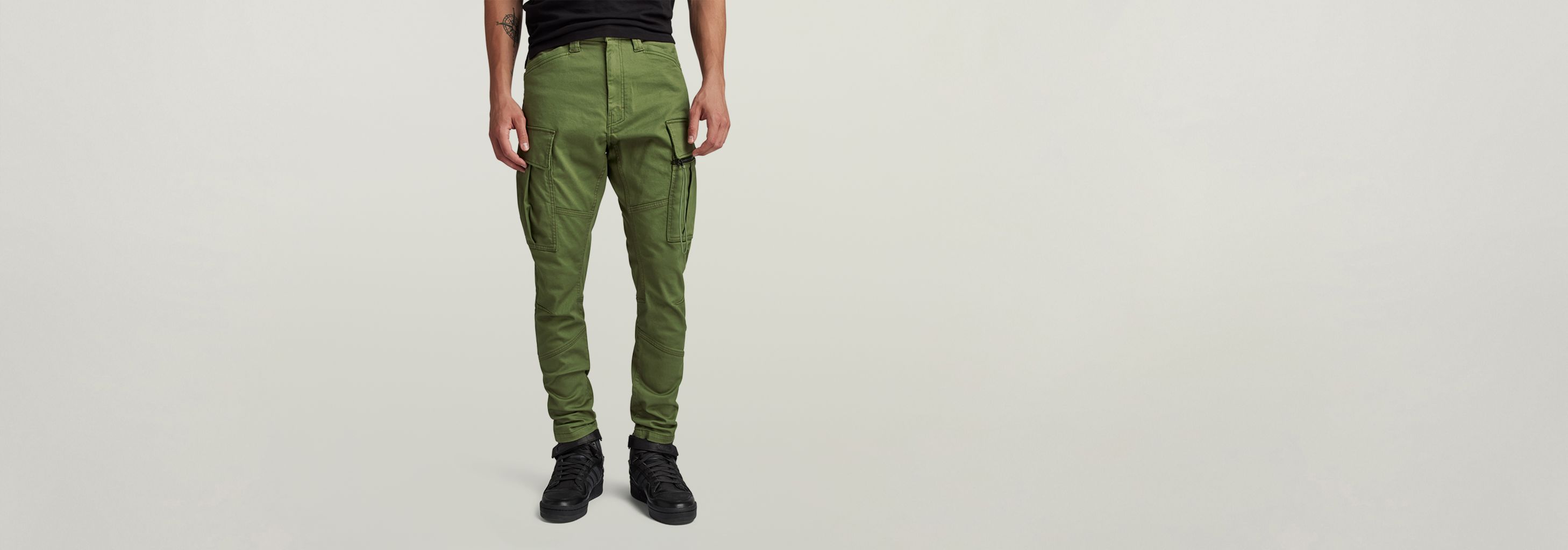 美品　ジースターロウ　ZIP PKT 3D SKINNY CARGO　34　緑 G-Star RAW ZIP PKT 3D SKINNY CARGO 2.0 PANT Men's - SHAMROCK