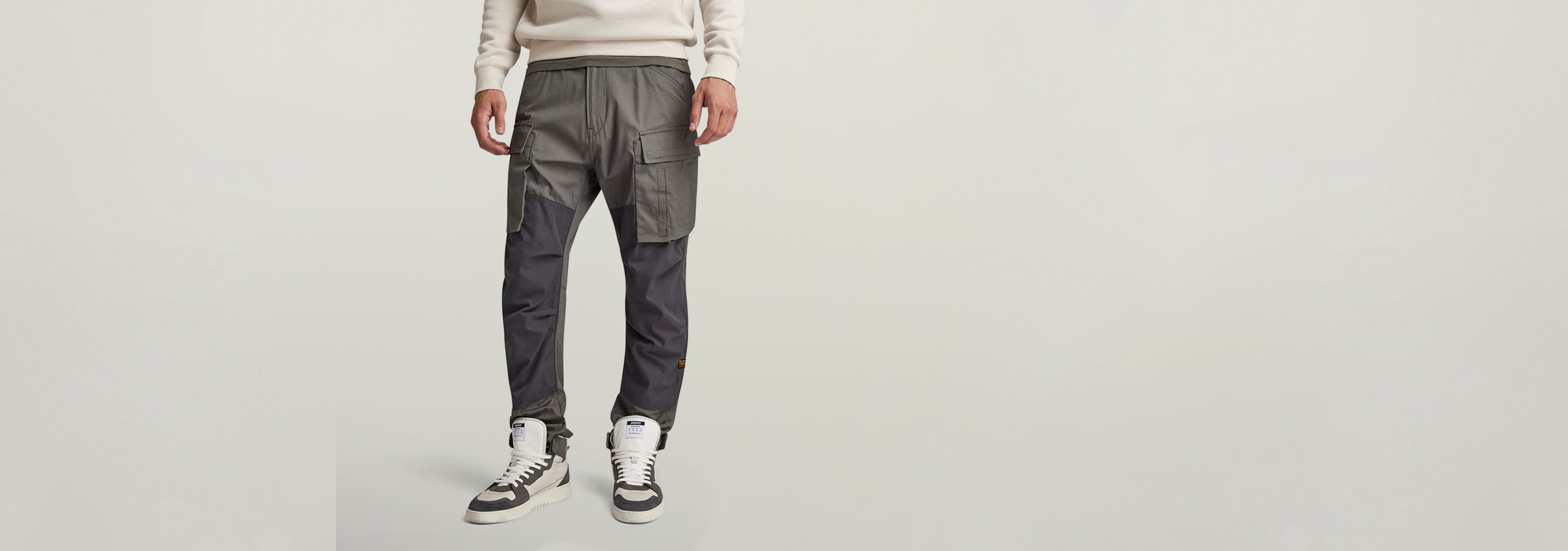 新品未使用 GOD SELECTION XXX CARGO PANTS/GRAY Edgar + Ash Men's Straight Cargo Pants XL Gray Drawstring