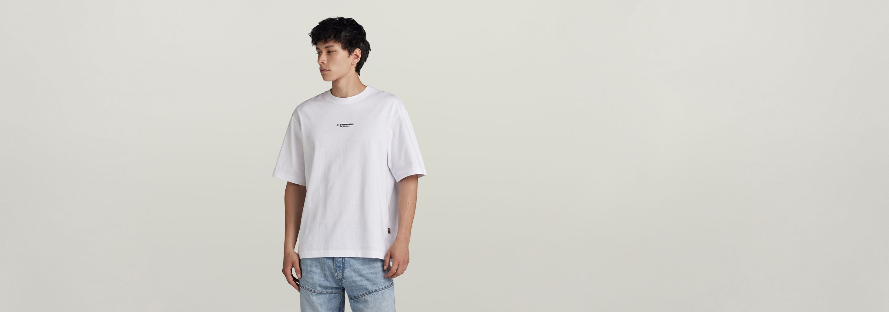 Center Chest Boxy T-Shirt | White | G-STAR® US