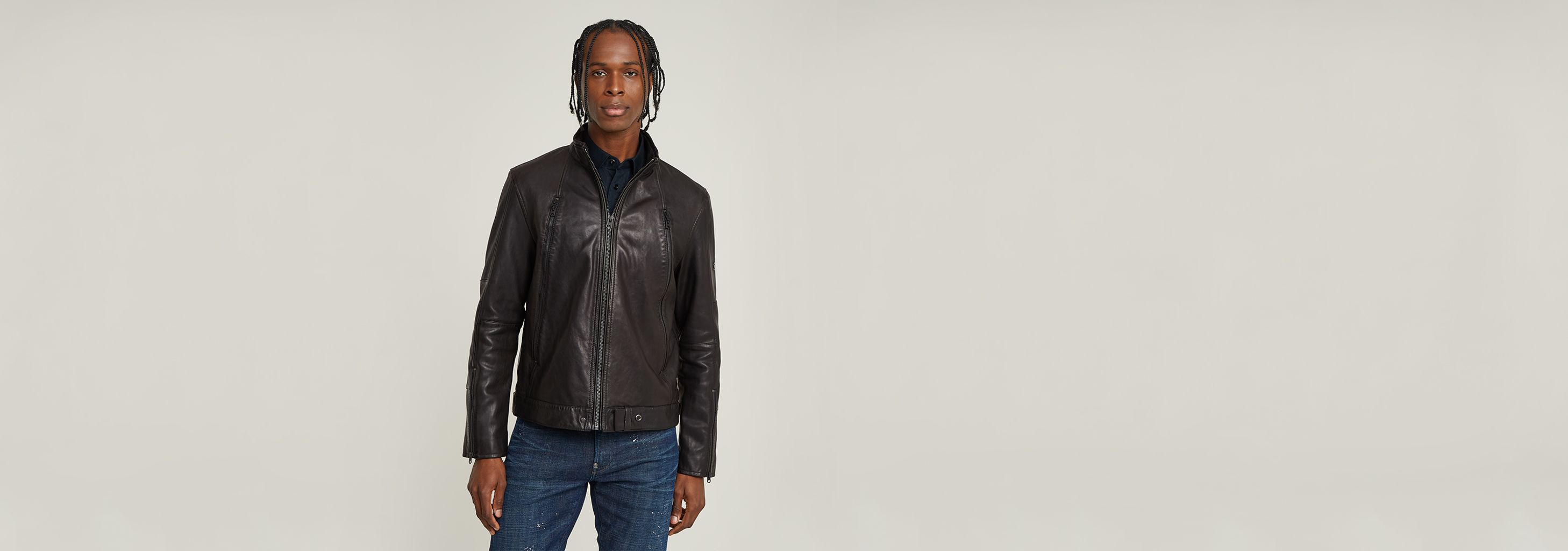 Biker Leather Jacket | Black | G-STAR® US