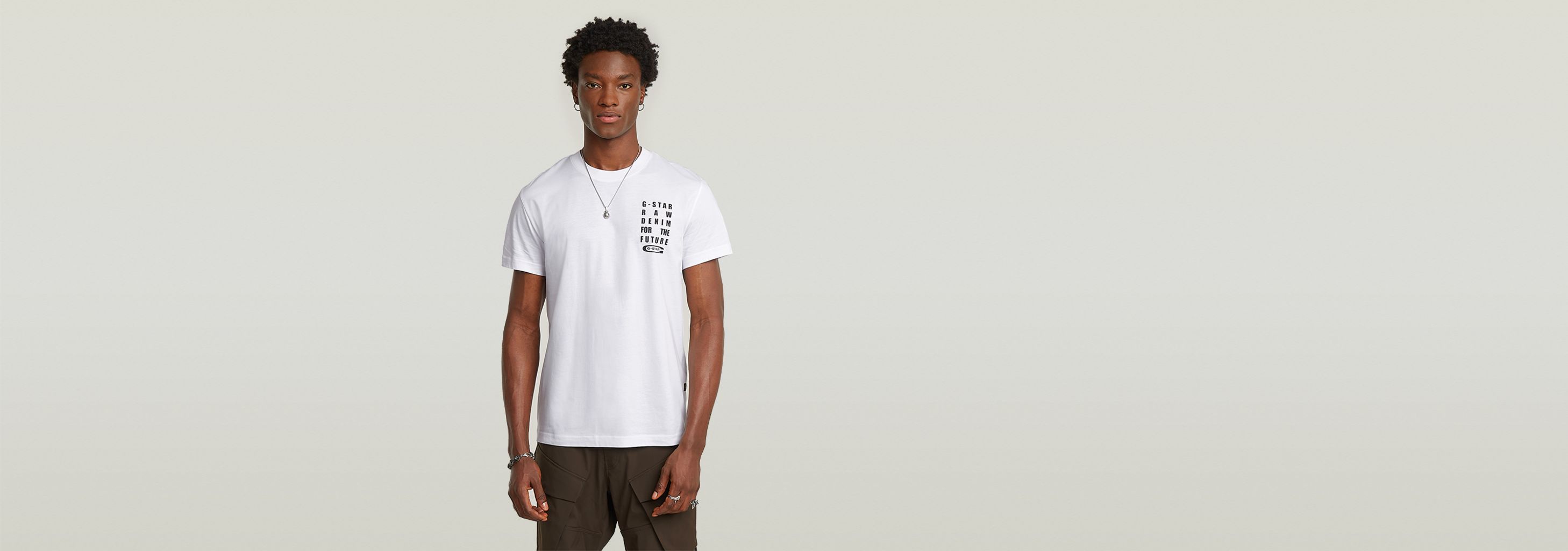 送料込★G-Star★Text Chest Tシャツ Text Chest T-Shirt | White | G-STAR® JP