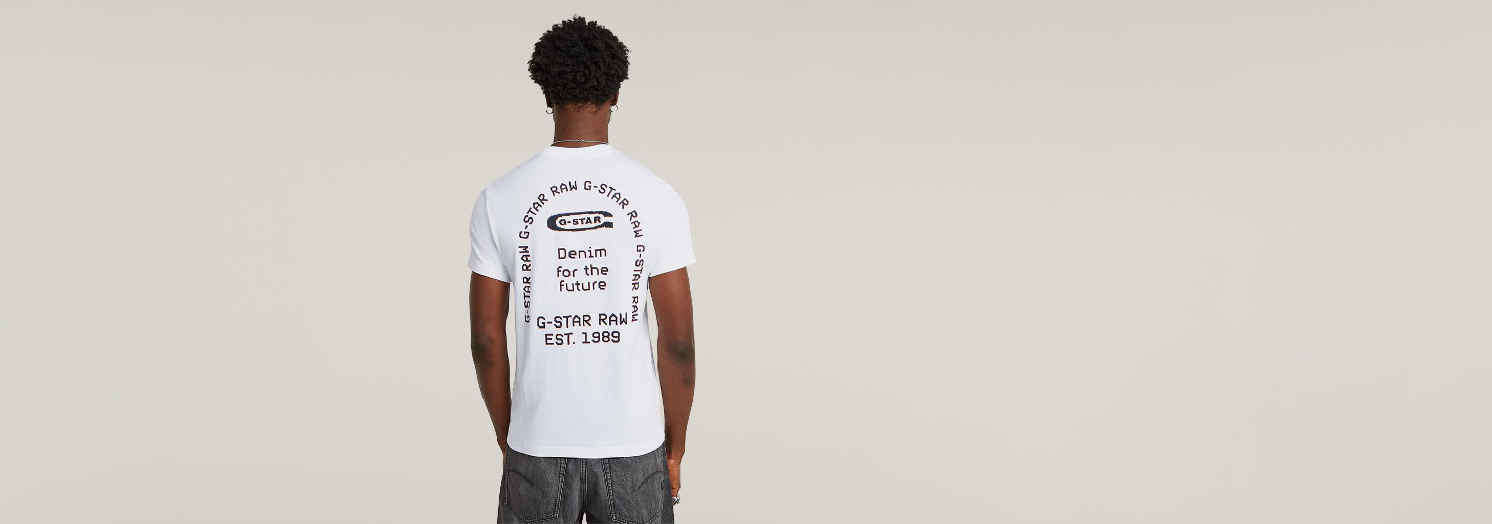 送料込★G-Star★Back Gr Arch Tシャツ Back Graphic Arch T-Shirt | White | G-STAR® US