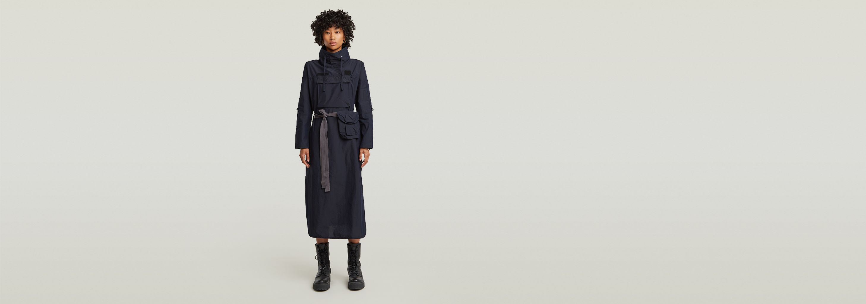 送料込★G-Star★Anorak Tunic 長袖ドレス g-star-anorak-tunic-dress-dark