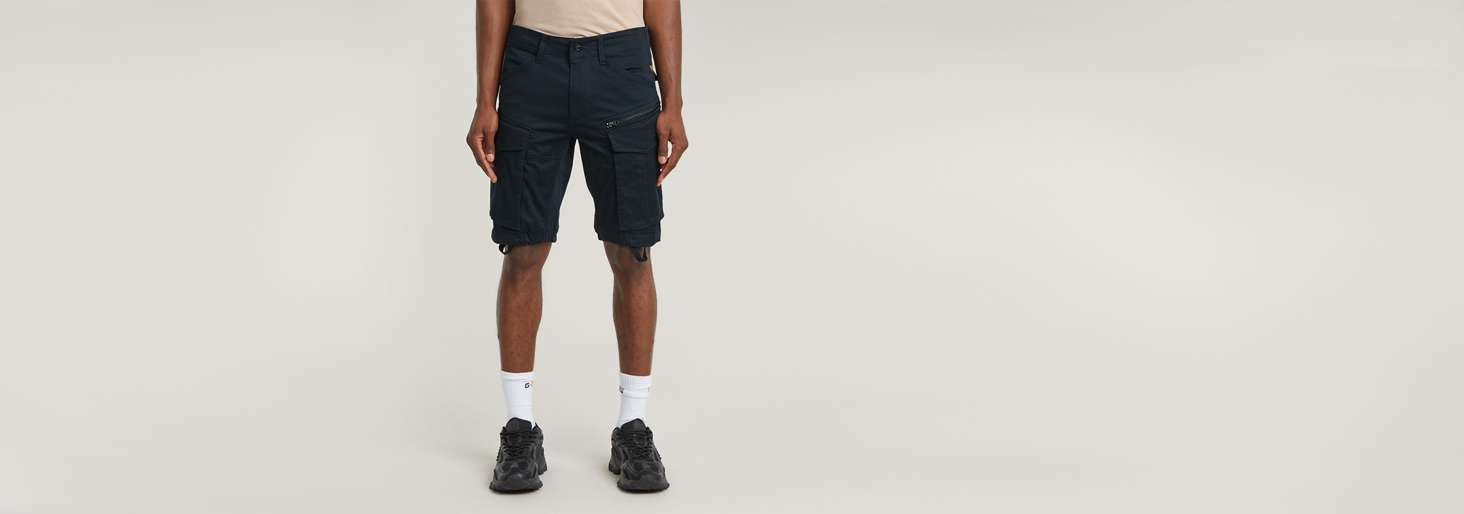 G-Star ROVIC-R ショートパンツ Rovic Zip Regular Shorts | ダークブルー | G-STAR® JP
