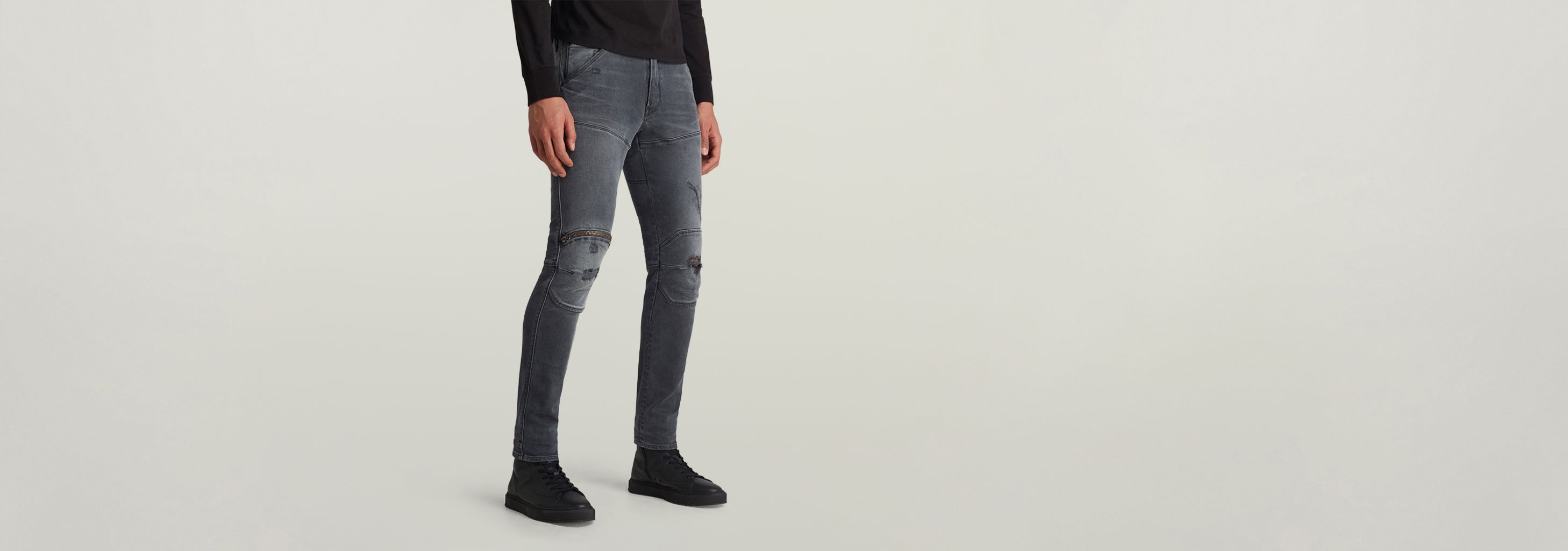 5620 3D Zip Knee Skinny Jeans | Dark blue | G-STAR® CA