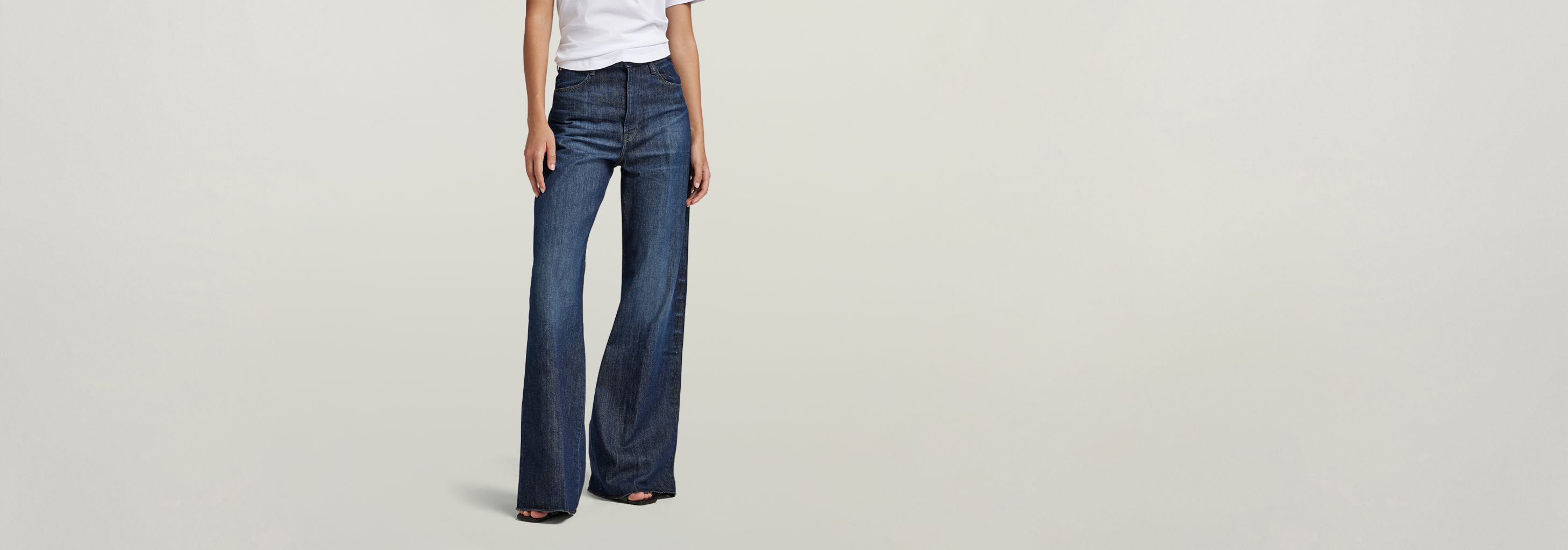 Deck Ultra High Wide Leg Jeans | Light blue | G-STAR® US