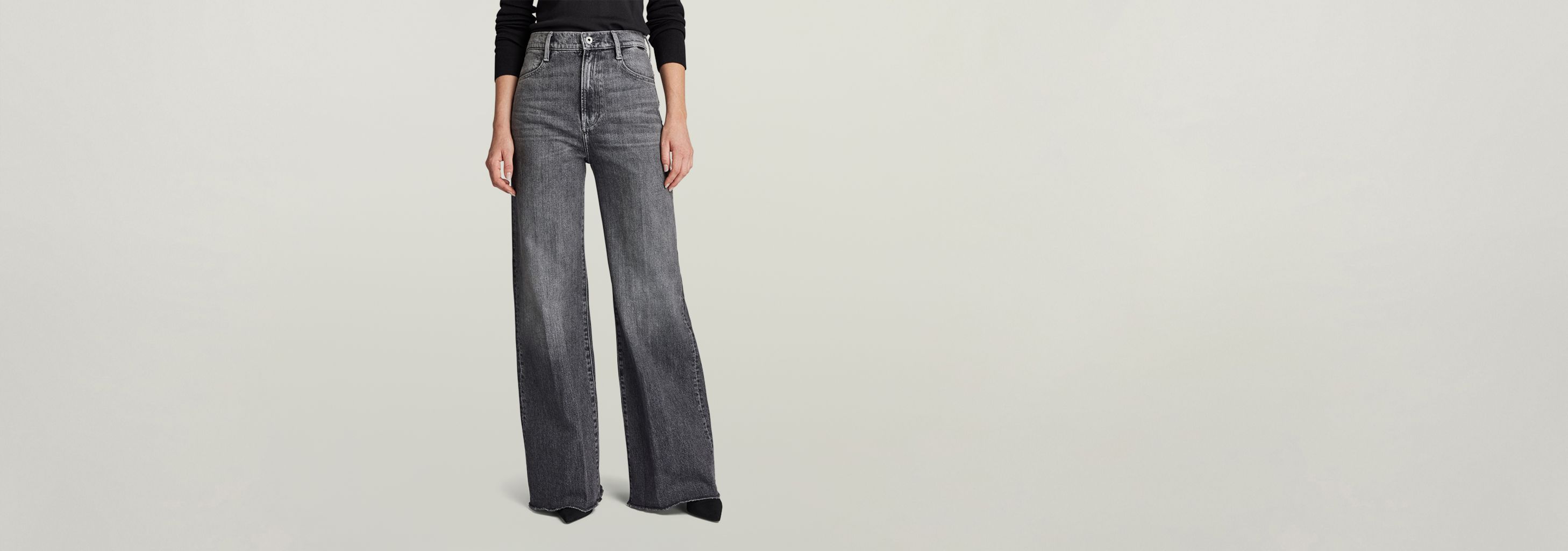 Deck Ultra High Wide Leg Jeans | Grey | G-STAR® US