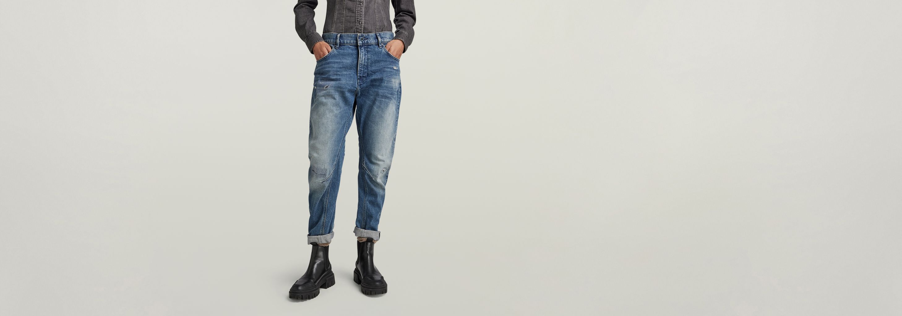 Arc 3D Boyfriend Jeans | Medium blue | G-STAR® US Arc 3D Boyfriend Jeans | Medium blue | G-STAR® US