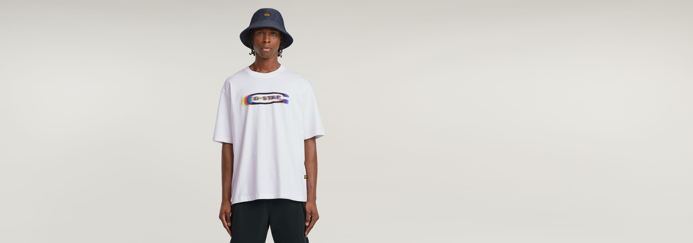 Color Shift Old Skool Logo Boxy T-Shirt | White | G-STAR® US