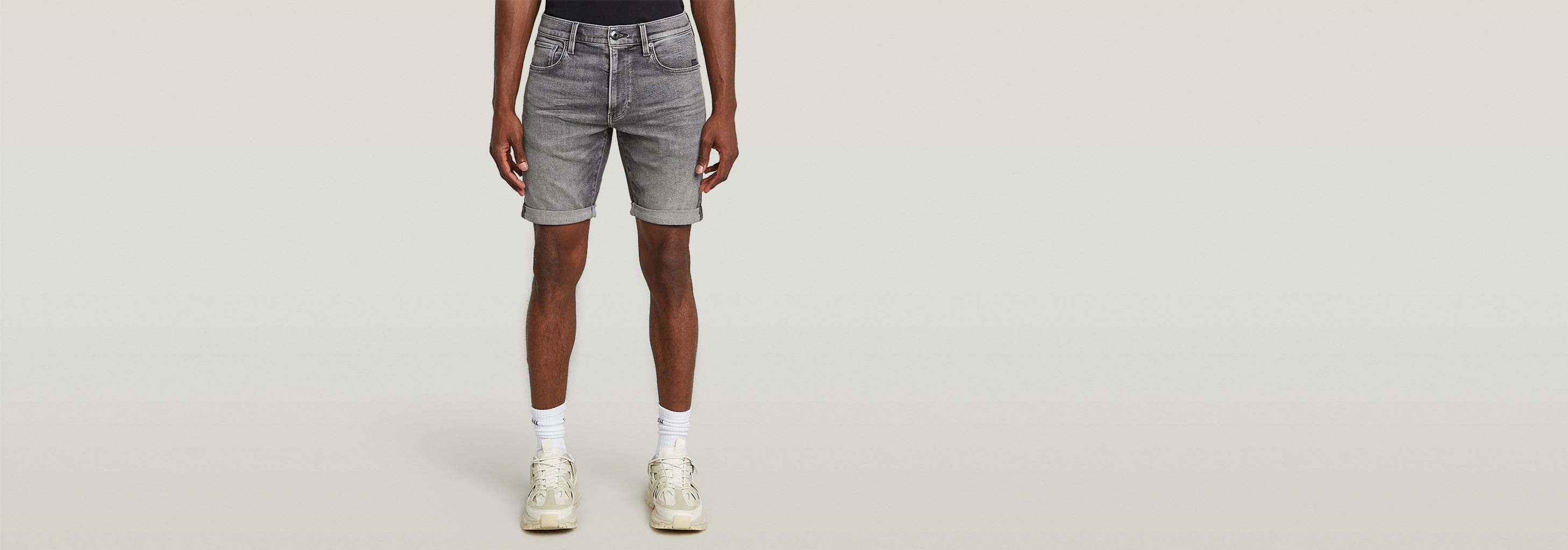 パンツ S garter denim shorts lightgray M High Denim shorts - Light gray - Ladies | H&M US