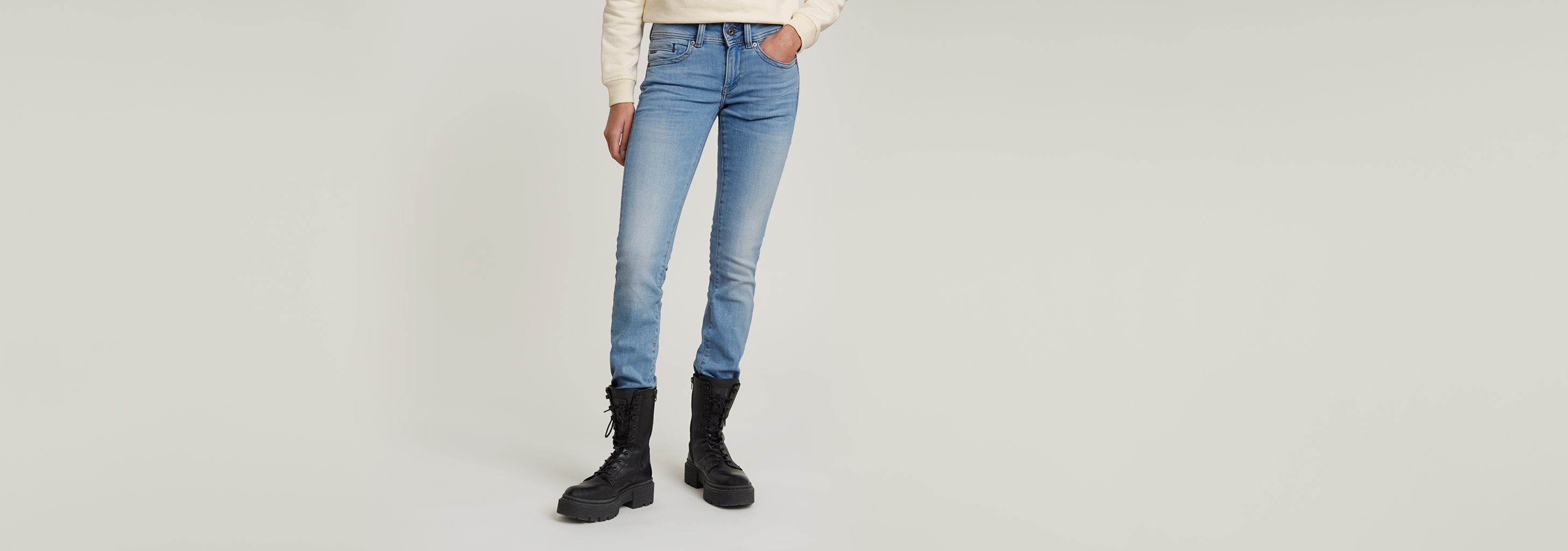 Midge Saddle Mid Straight Jeans | Medium blue | G-STAR® DE