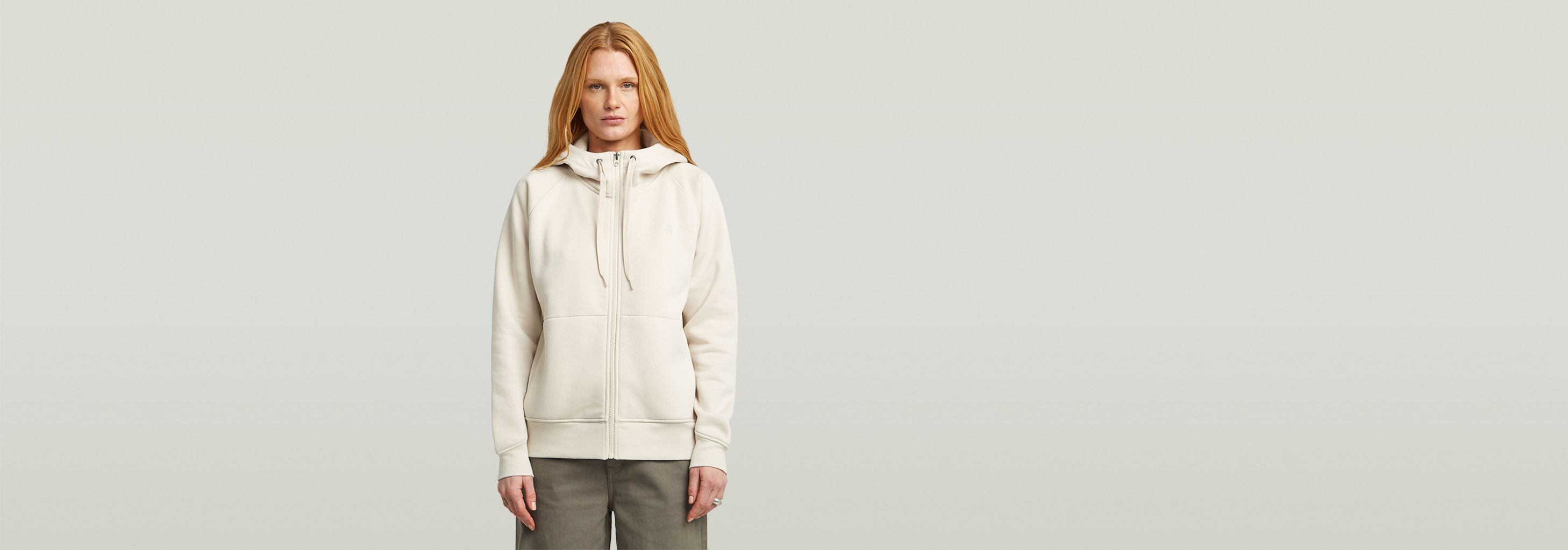 Premium Core 2.1 Zip Thru Sweater | White | G-STAR® US