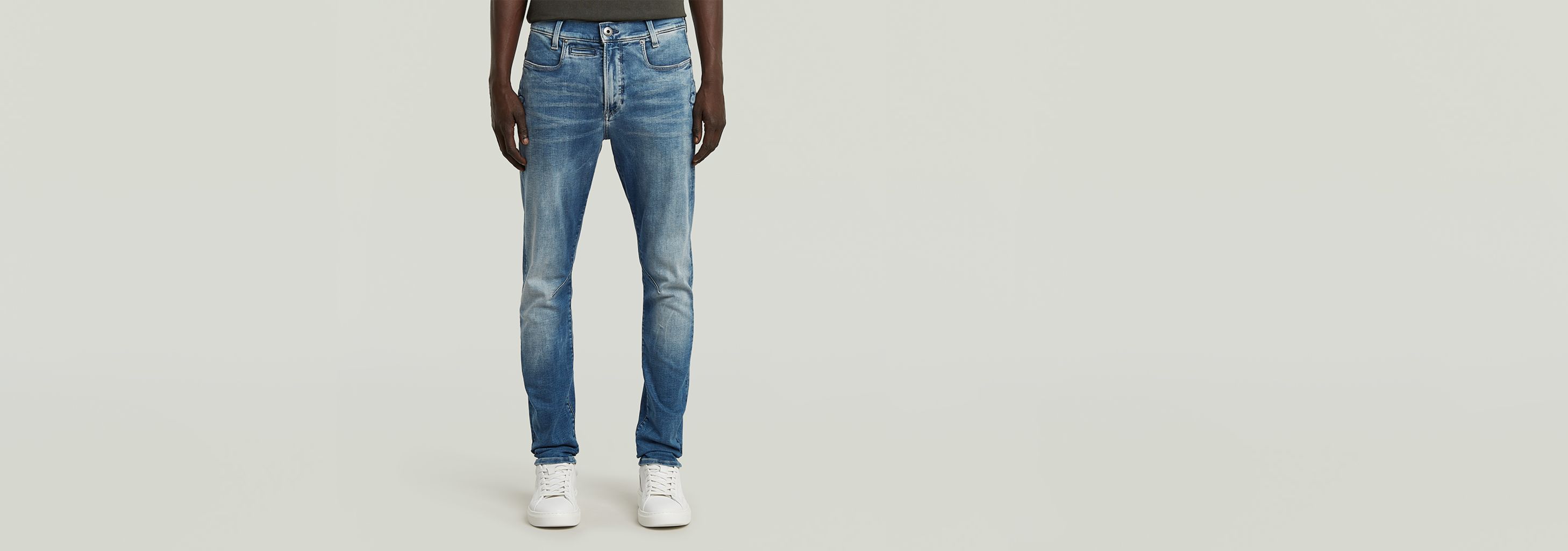 D-Staq 3D Slim Zip Jeans | ミディアムブルー | G-STAR® JP