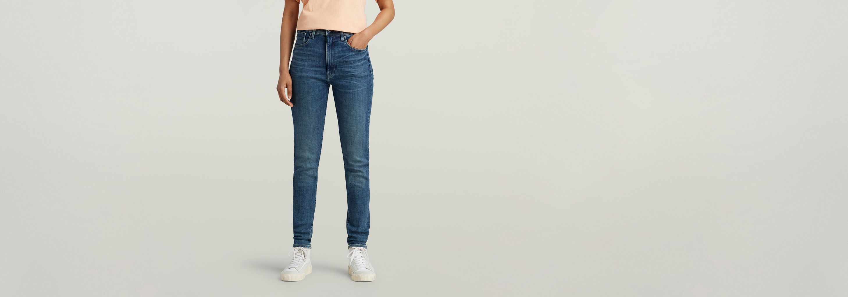 Kafey Ultra High Skinny Jeans | Medium blue | G-STAR® US