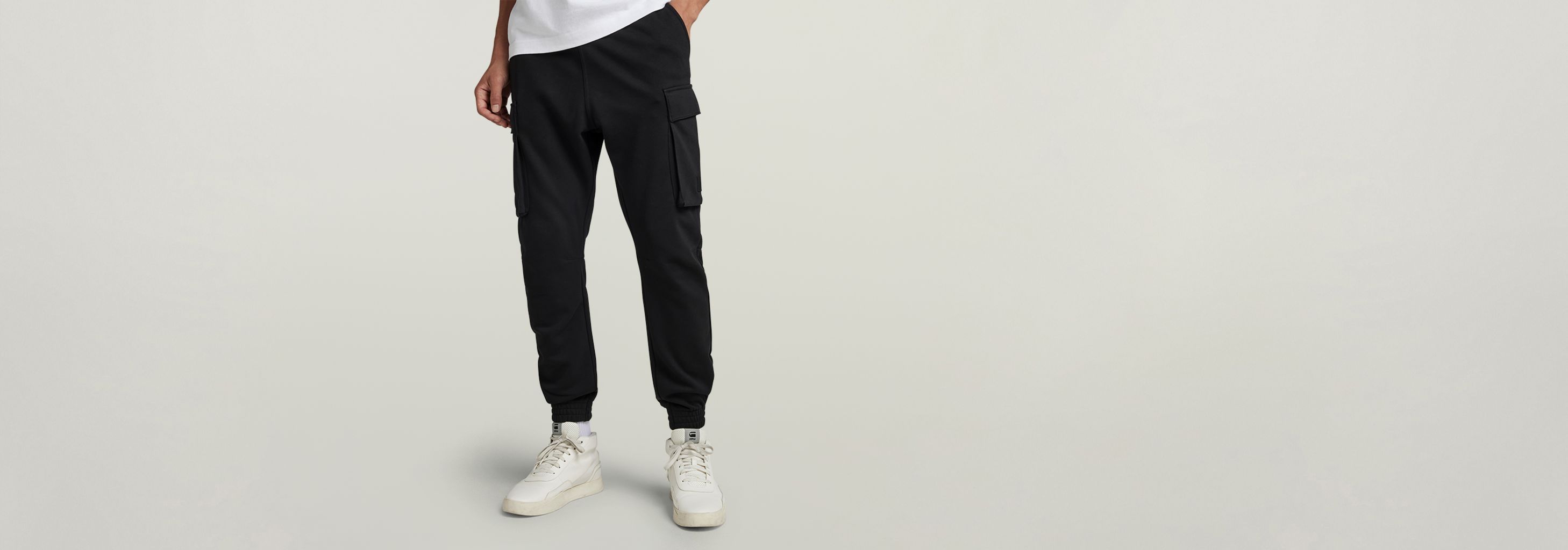 Cargo Pocket Sweat Pants | ブラック | G-STAR® JP