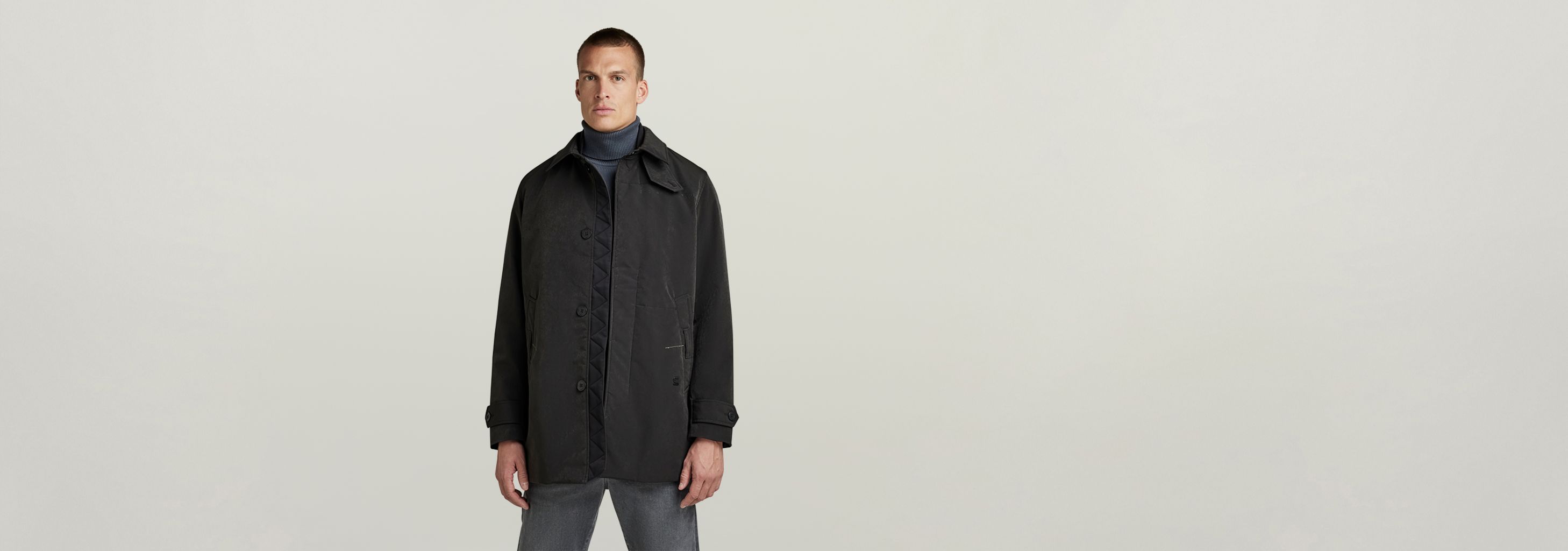 現行美品✨️G-STAR RAW Scutar Utility Trench 黒 G-STAR RAW カジュアル期間限定定価38500円を30%OFFセール[SALE