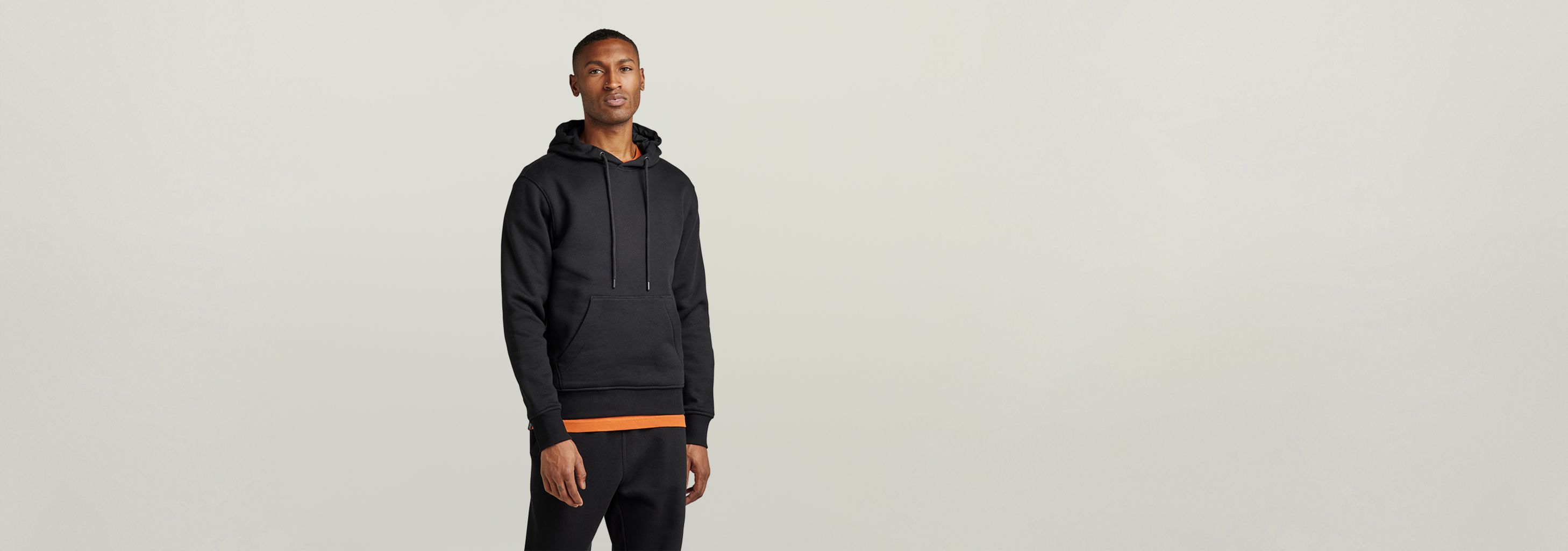 Logo Tape Hooded Sweater | Black | G-STAR® US