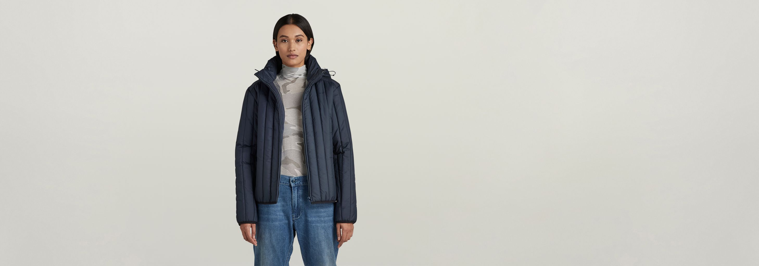 Meefic Vertical Quilted Jacket | Dark blue | G-STAR® US Meefic Vertical Quilted Jacket | Dark blue | G-STAR® US