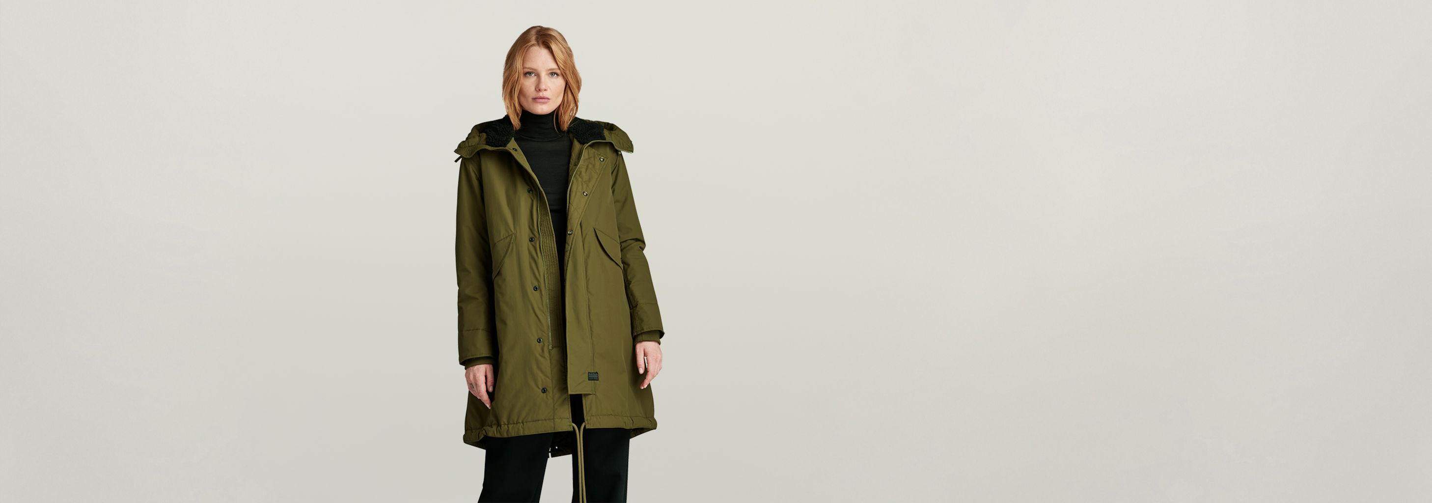 Hooded Fishtail Parka | Green | G-STAR® US