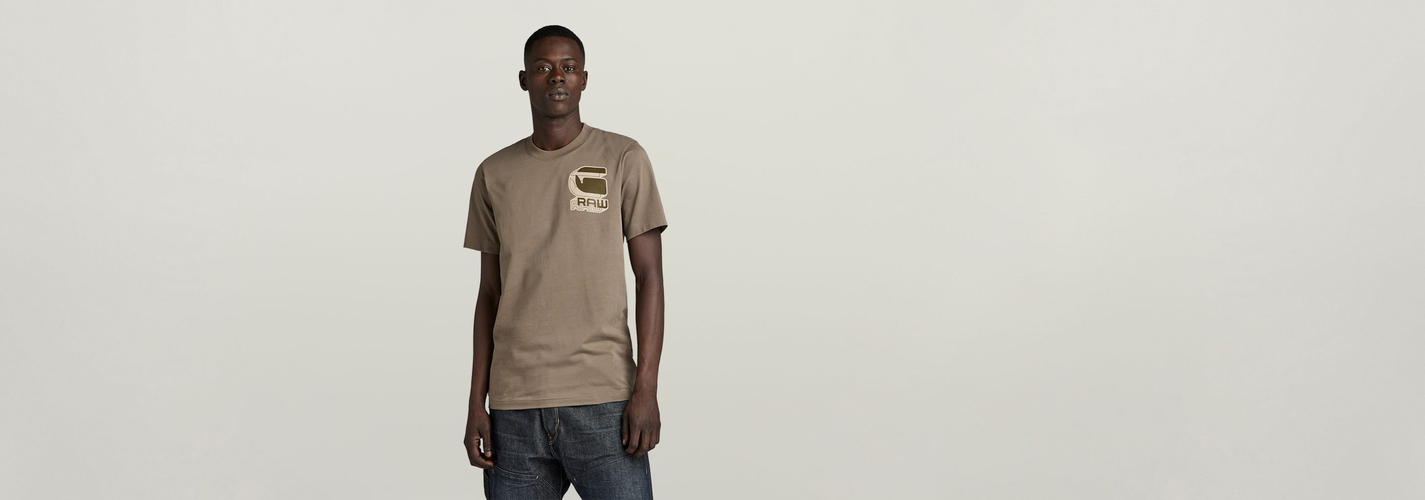 送料込★G-Star★Shadow Slim Tシャツ Shadow Graphic Slim T-Shirt | Brown | G-STAR® ZA