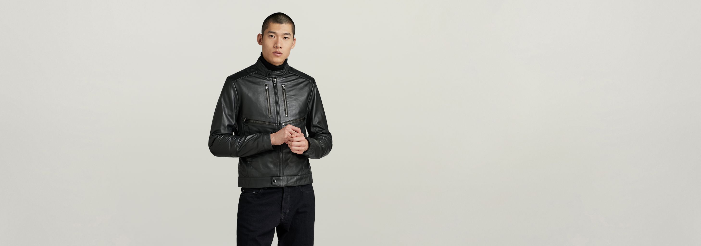Biker Leather Jacket | ブラック | G-STAR® JP