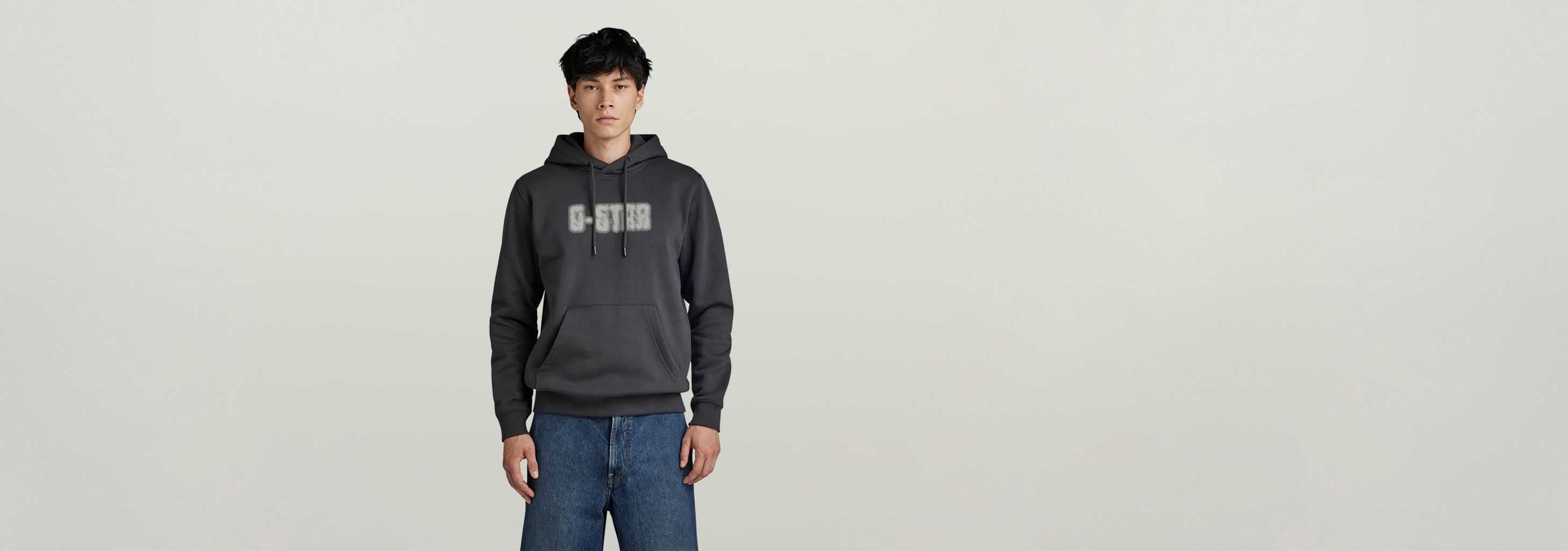 Dotted Hooded Sweater | Grey | G-STAR® US