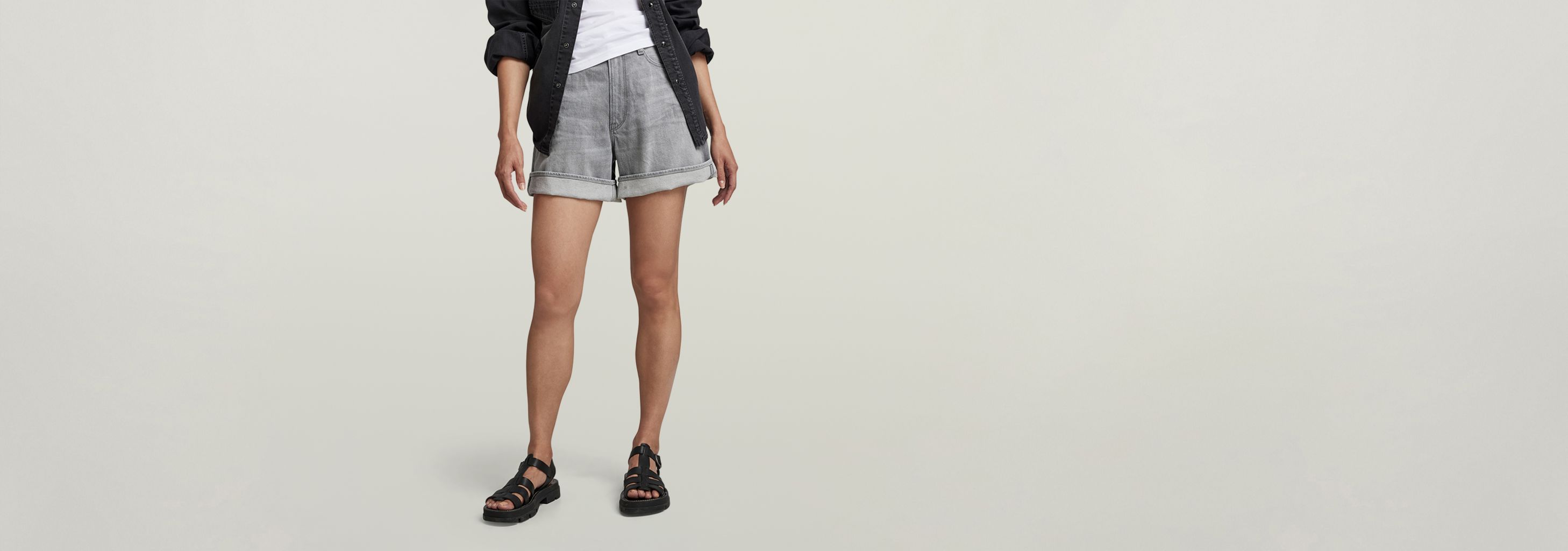 パンツ S garter denim shorts lightgray M Girls Denim Shorts - Slate Gray – Orcas Lucille