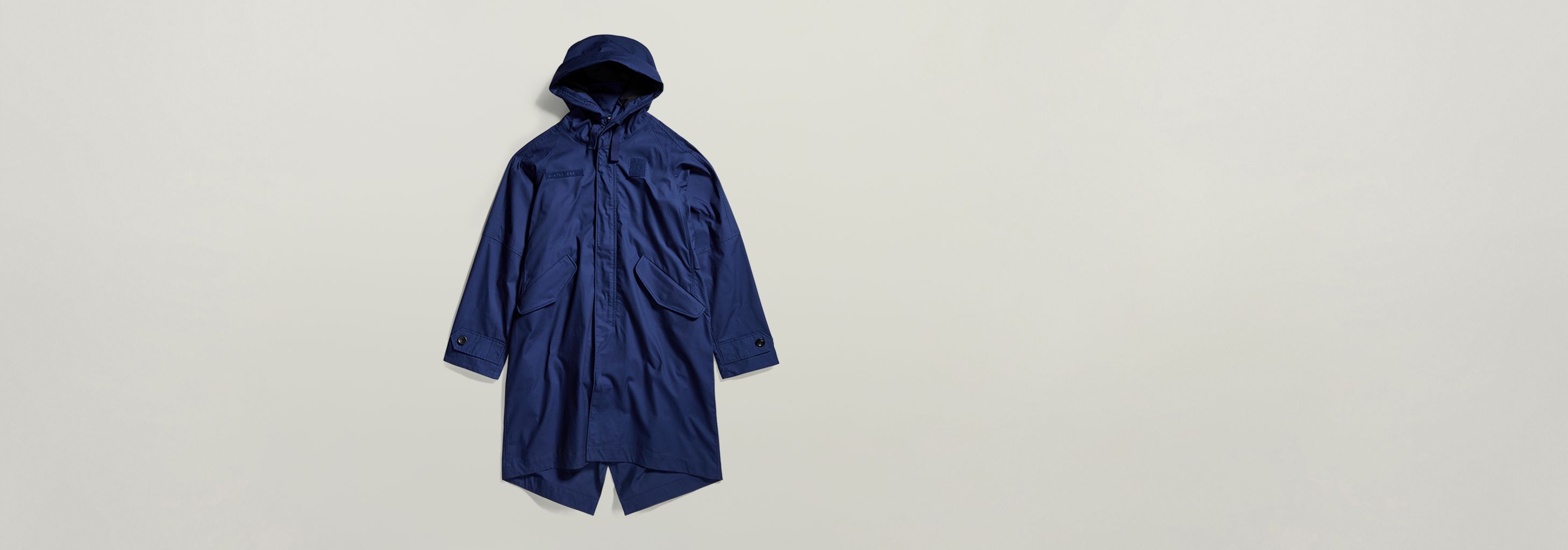 Unisex Fishtail Parka | Medium blue | G-STAR® US