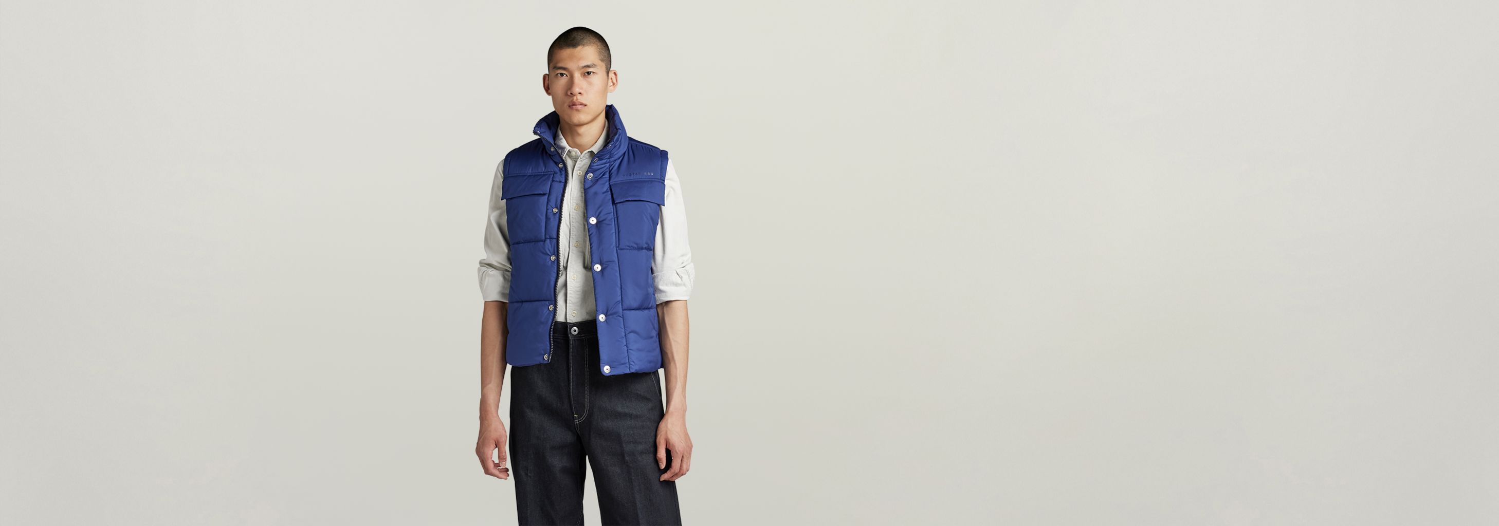 G-STAR RAW FOUNDATION POD VEST 　サイズL Foundation Padded Vest | Medium blue | G-STAR® US