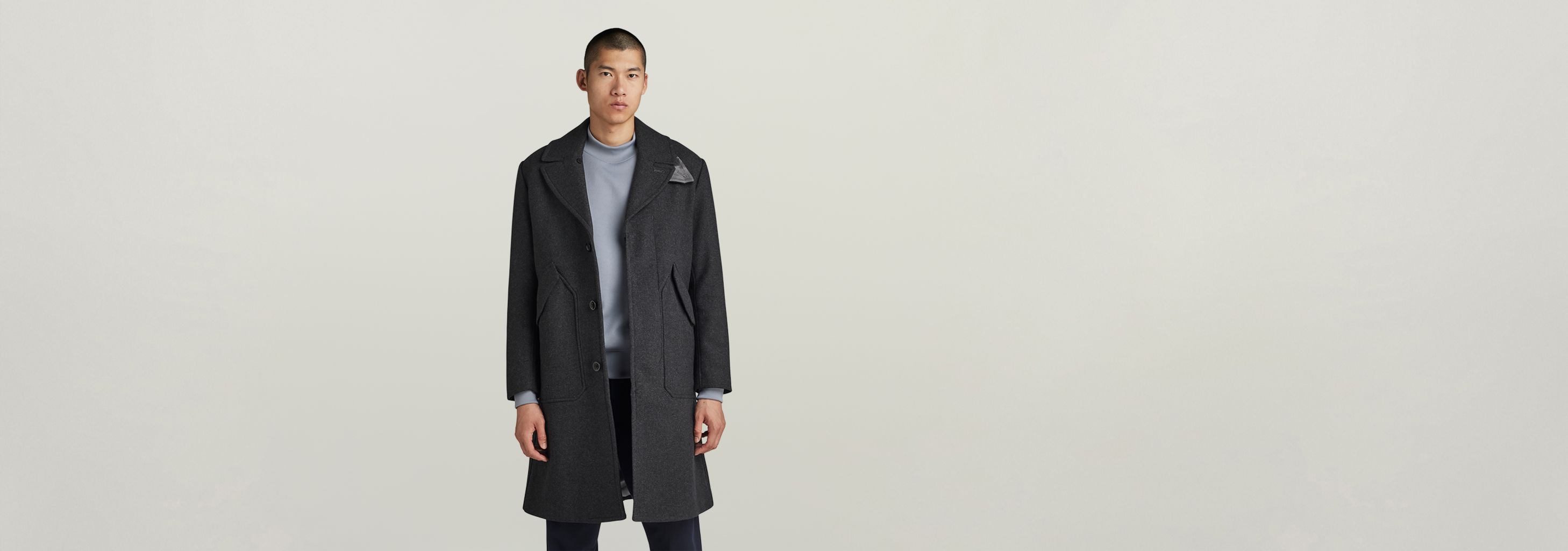 関税込☆【G-Star】PREMIUM LONG OVERSIZED WOOL COAT コート Premium Wool Overcoat | グレー | G-STAR® JP