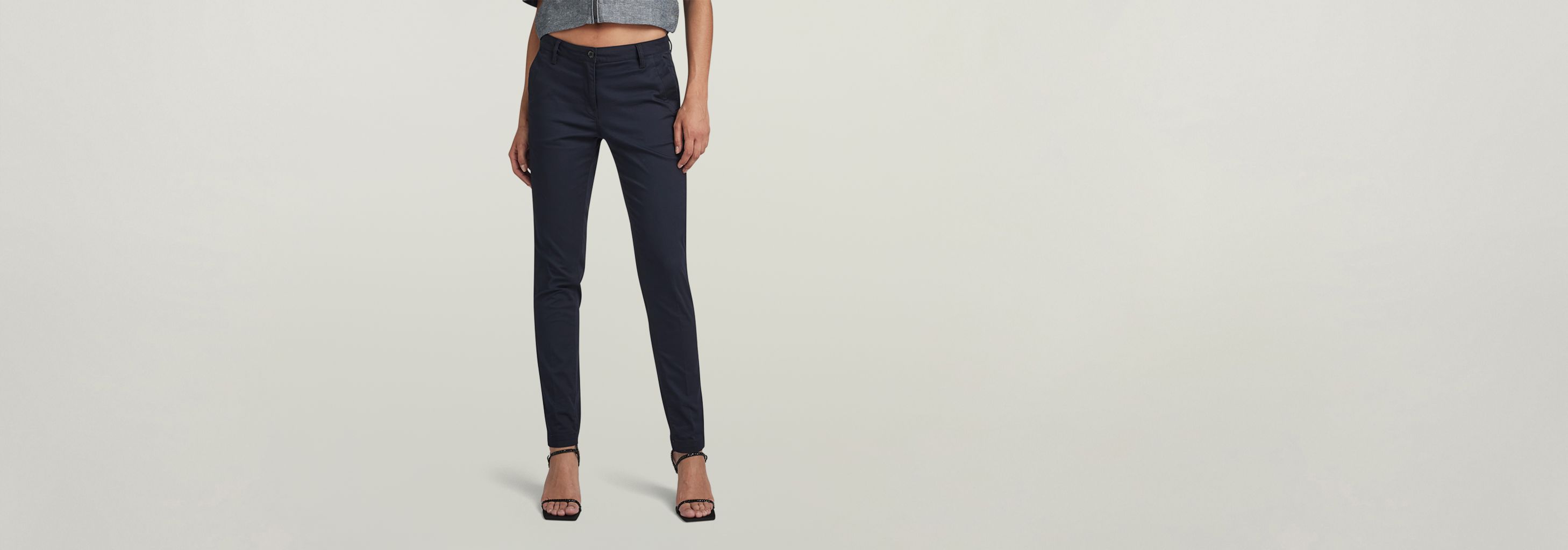 Bronson Mid Waist Skinny Chino Dark blue G-STAR® HK