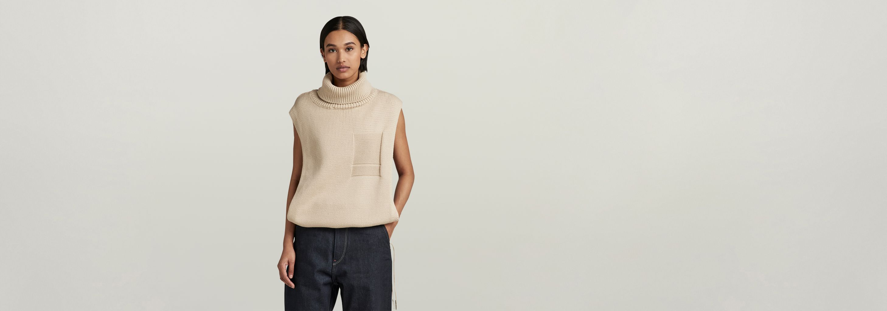 トップス MANOF FRONT ARCH TURTLE KNIT MANOF FRONT ARCH TURTLE KNIT