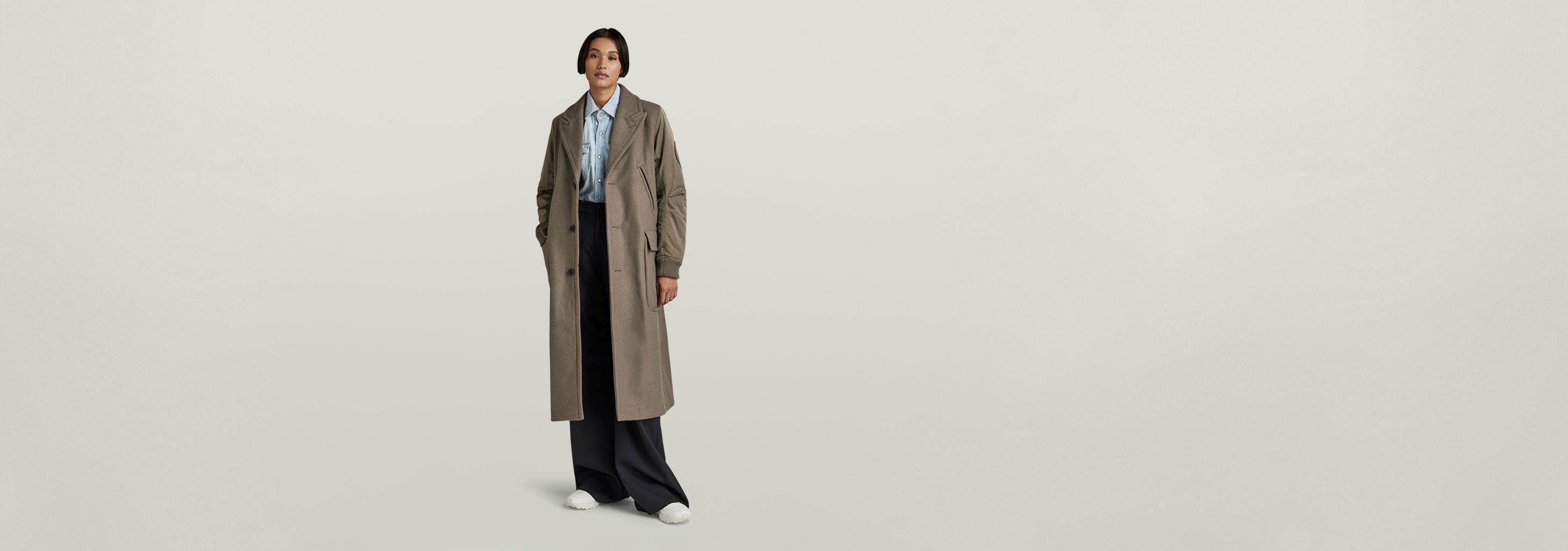 Wool Long Coat Bruin G-STAR® NL