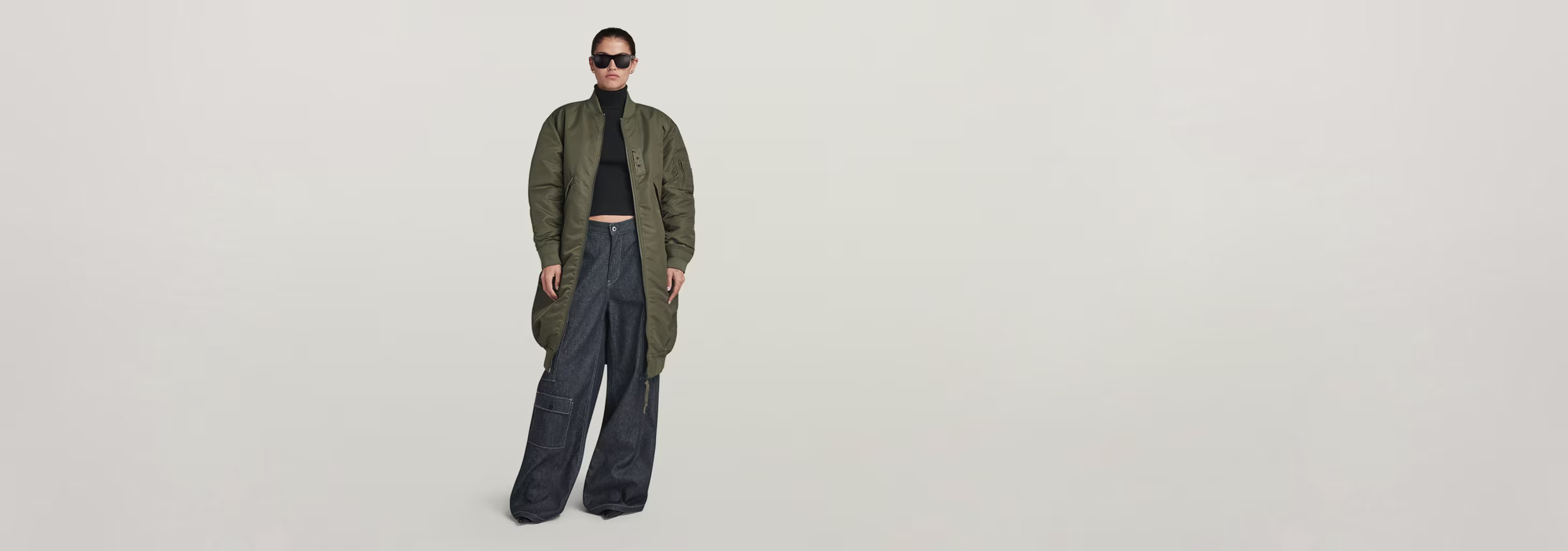 Long Bomber Jacket | Green | G-STAR® TW