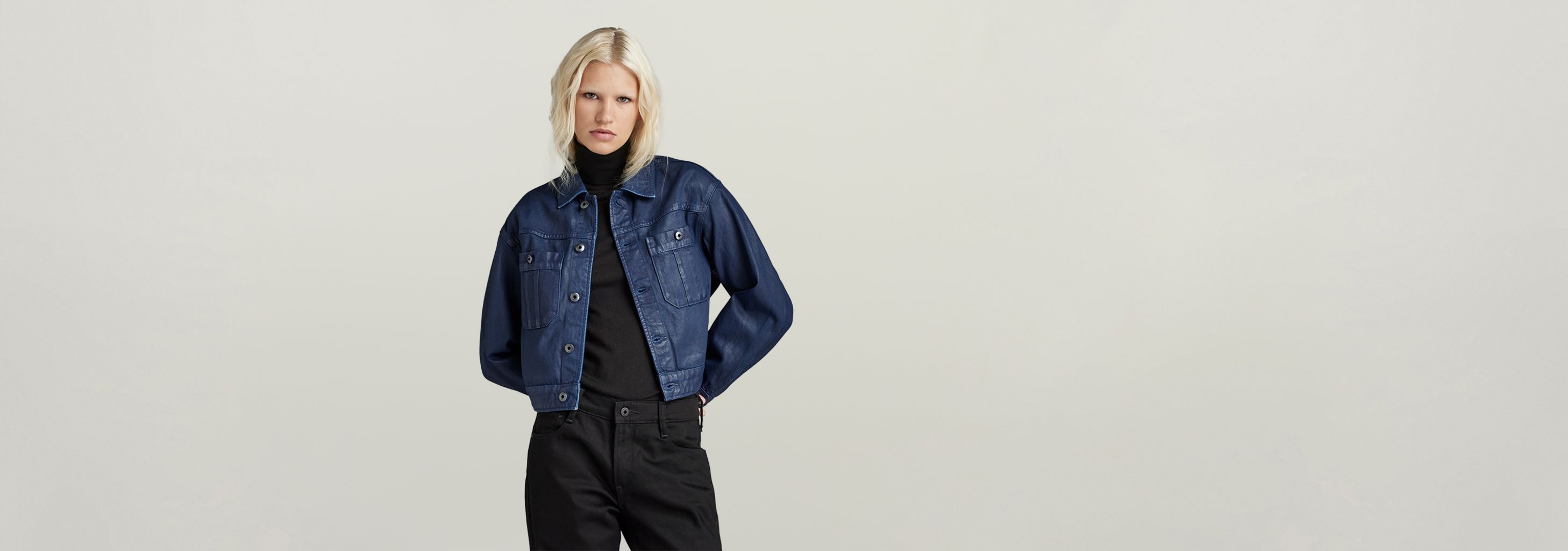 Cropped Utility Jacket | Dark blue | G-STAR® US