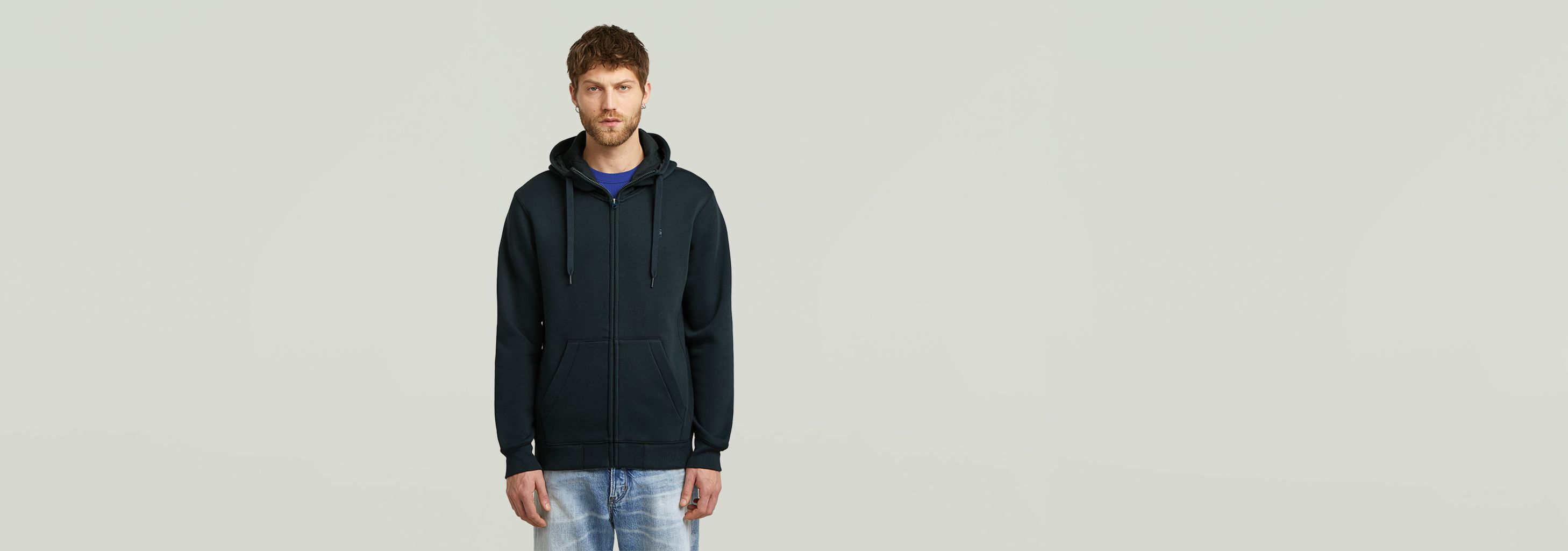 Premium Core Zip Hoodie | Dark blue | G-STAR® US