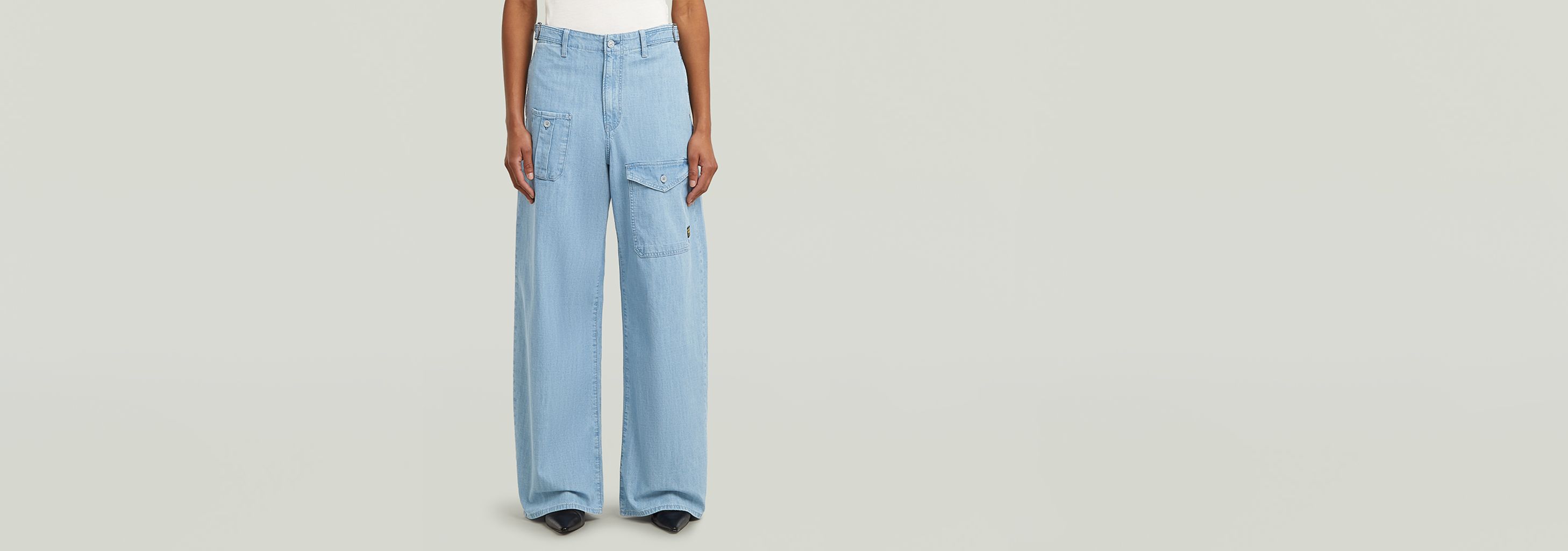 BRIDGESTONE - JUNKMALE❣️ 完成待ちですm(_ _)m Belted Cargo Loose Jeans | Light blue | G-STAR® US