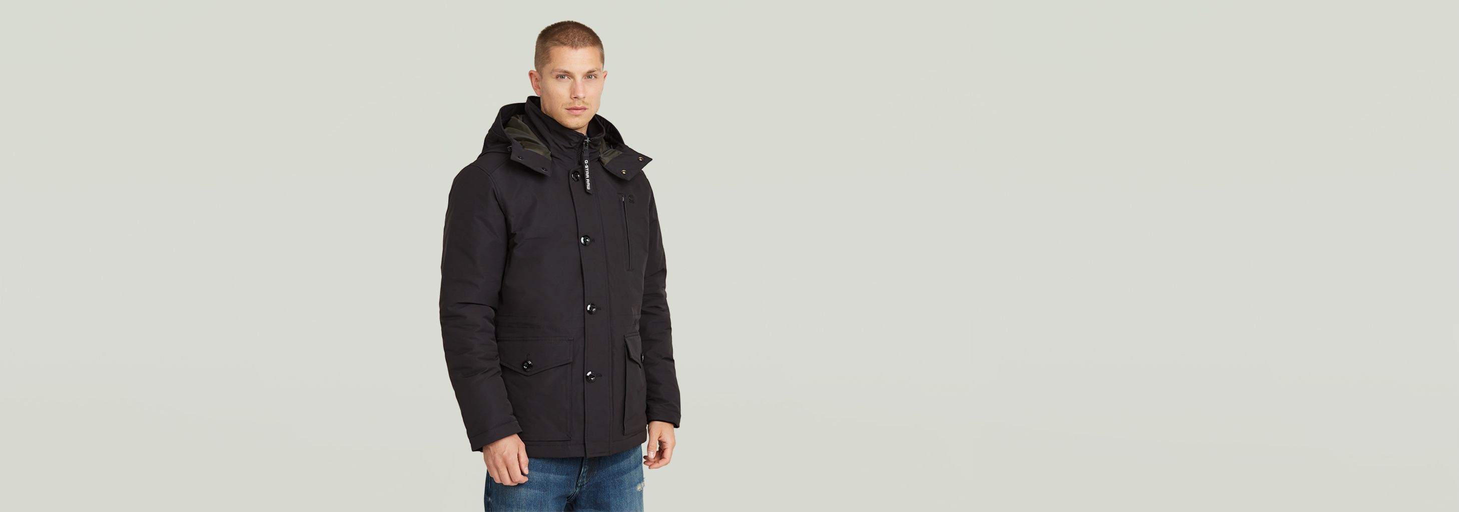 Vodan Padded Hooded Jacket | Schwarz | G-STAR® CH