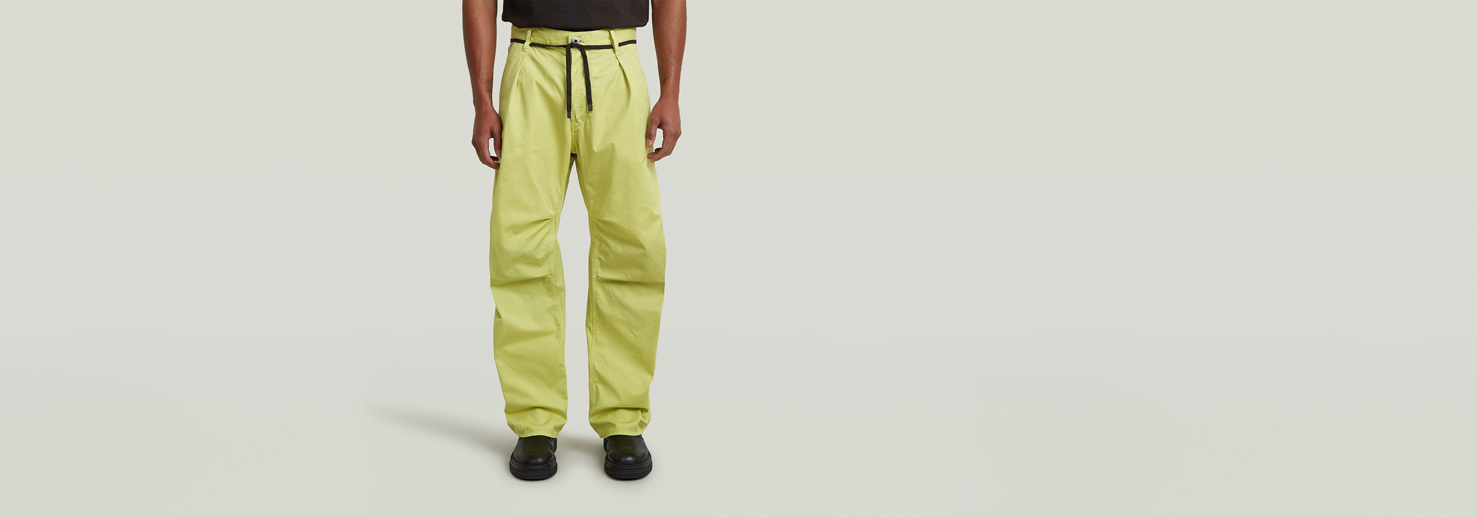 Pleated 3D Denim Pant