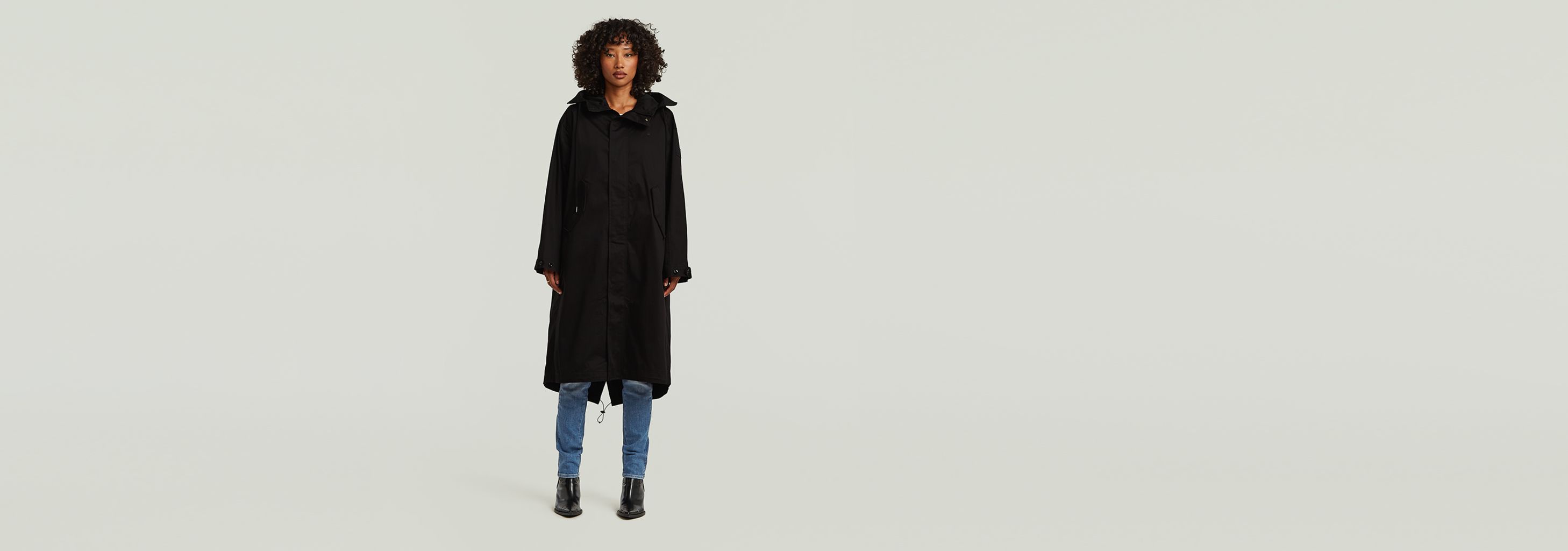 ジースターロゥ　ROVIC PARKA Rovic Hooded Loose Parka | Black | G-STAR® US