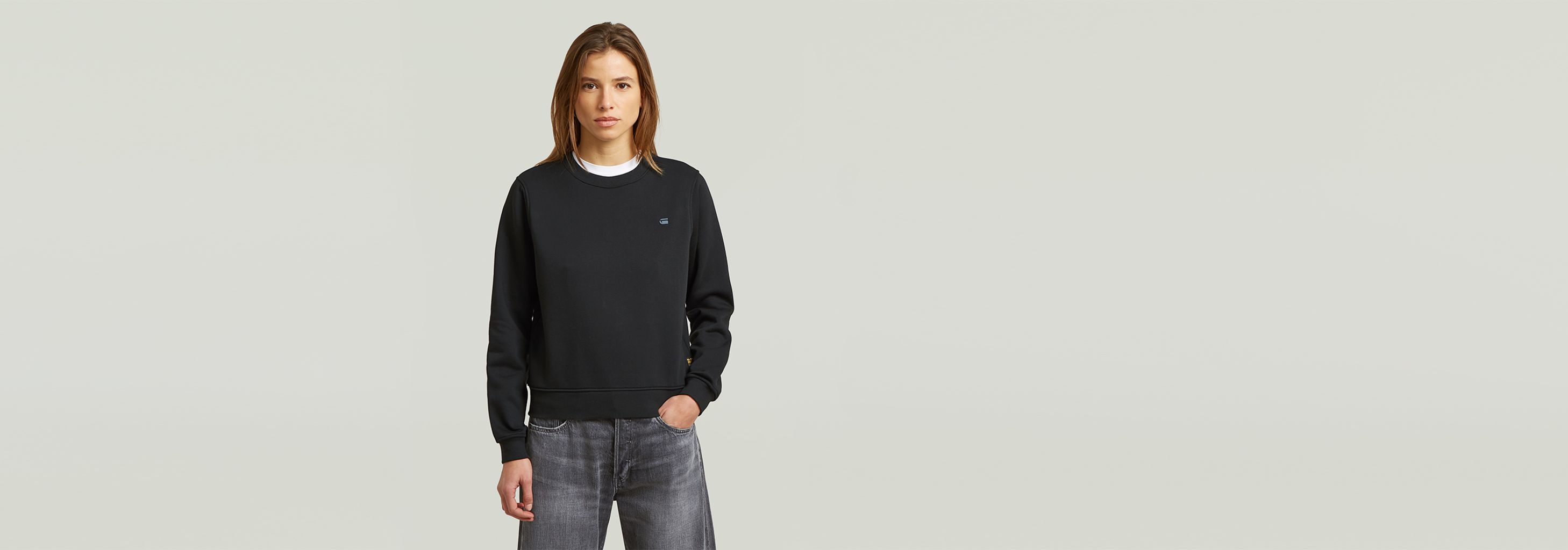 Logo Crew Sweat | Black | G-STAR® US