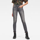 G-Star RAW® Lynn Mid Waist Skinny Jeans Grey model front