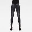 G-Star RAW® 3301 Mid Skinny Ripped Edge Ankle Jeans Black