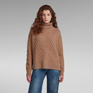 G-Star RAW® Cable Turtle Knit Brown
