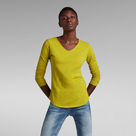 G-Star RAW® Rolled Edge Long Sleeve Top C Yellow