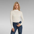 G-Star RAW® Mock Knitted Sweater White