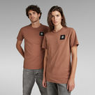 G-Star RAW® Unisex Badge Logo + T-Shirt Brown