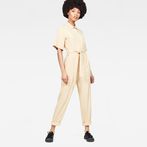 G-STAR® Bristum Deconstructed Jumpsuit Beige model front